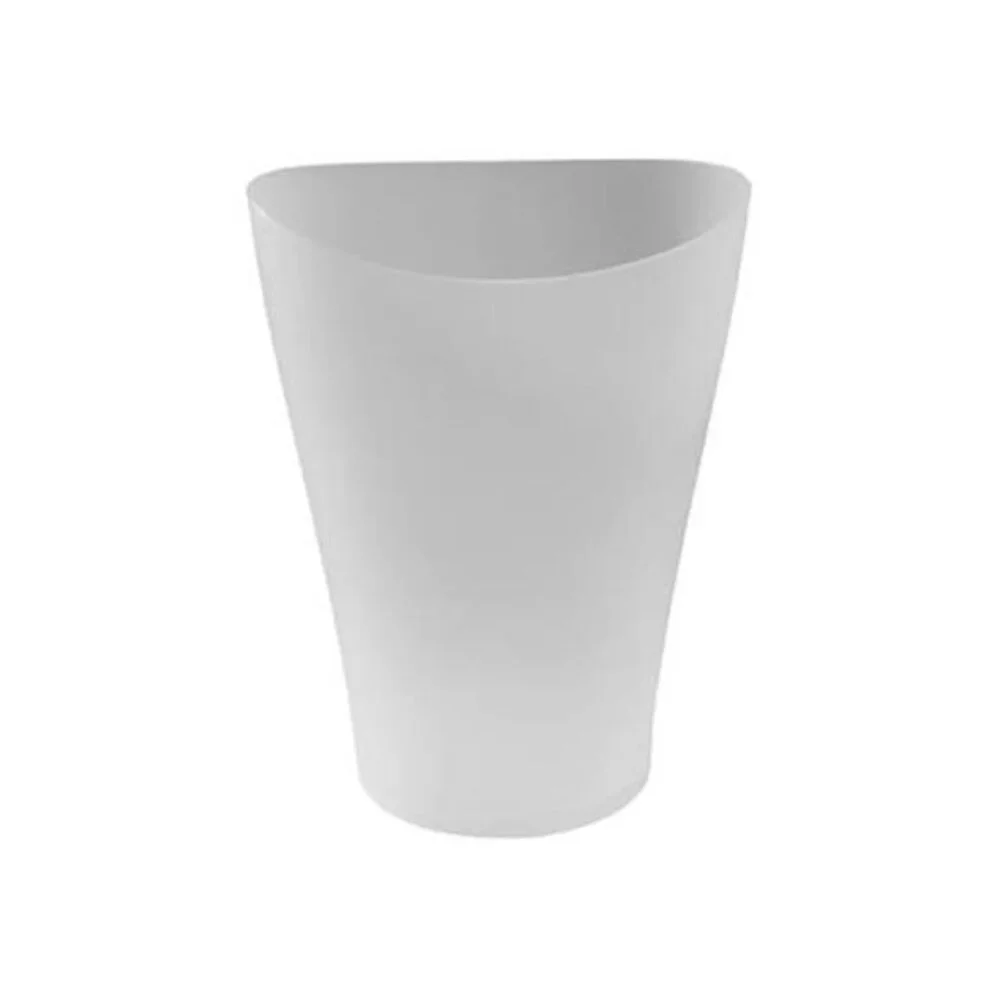 White Plastic Bathroom Bedroom Office Small Trash Can Waste Bin 9 Quart